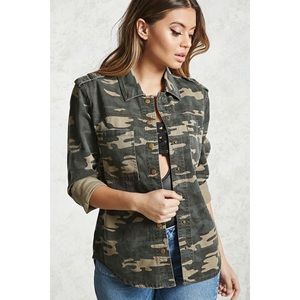 Forever 21 Camo Print Jacket w/ Accessories